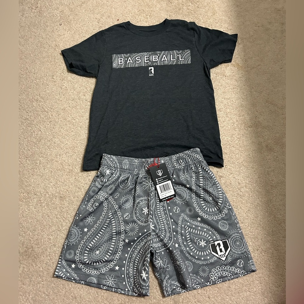 Baseball Lifestyle B101 Paisley Matching Set YM
